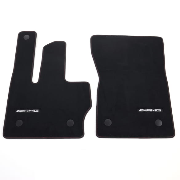 AMG velours floor mats G-Class W465 black SL red 4-piece set genuine Mercedes-Benz  | A4656806301 3D16