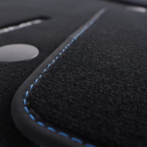 AMG velours floor mats G-Class W465 black tikki blue 4-piece set genuine Mercedes-Benz  | A4656806301 5F06