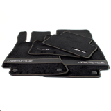 AMG velours automatten CLS C257 zwart siernaad geel 4-delig Origineel Mercedes-AMG