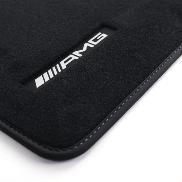 AMG velours automatten voor G-Klasse W465 zwart pacifischbl  | A4656806301 5C68