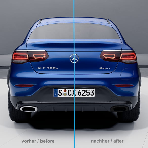 Schwarze Auspuffblenden GLC X253 C253 Original | A167885-black-253