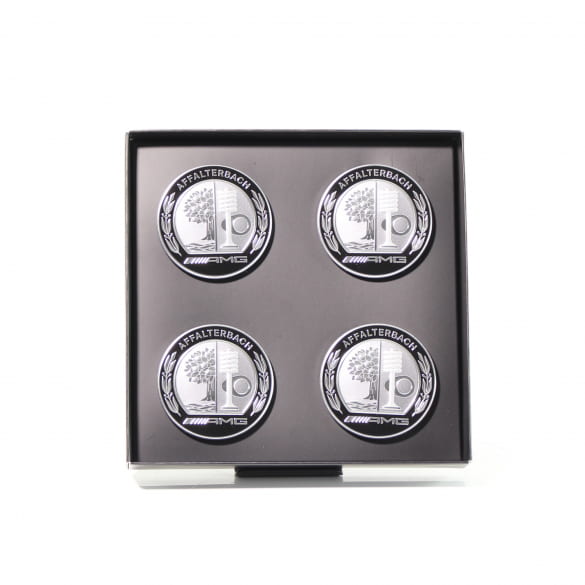 AMG Naafdoppen met AMG-wapen zilver / zwart Original Mer ced | A0004003100