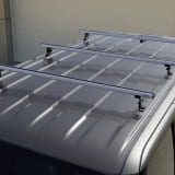 Baca coche Kia PV5 de aluminio, 3 piezas, plata y negro