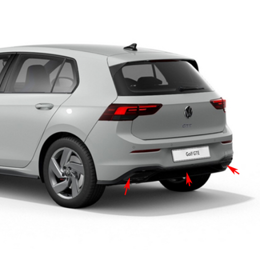 Baguette décorative Black Style diffuseur Golf 8 VIII Original Volkswagen | blackstyle-golf8-1