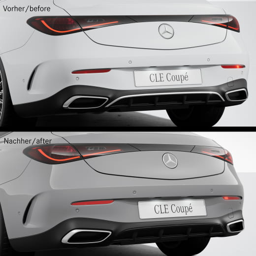 Baguette décorative pare-chocs arrière Night Package CLE C236 Coupé Mercedes-Benz d'origine | A2368858001-C236