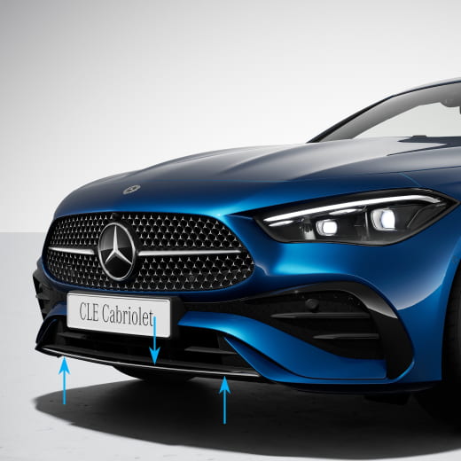Baguette décorative pare-choc avant chromée CLE A236 Cabrio Original Mercedes-Benz | A2368853002-A236