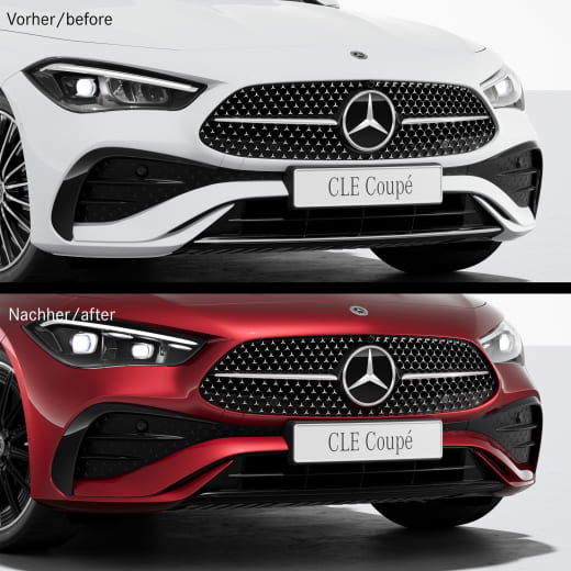 Baguette de pare-choc avant Night Paket CLE C236 Coupé Original Mercedes-Benz | A2068857402-C236
