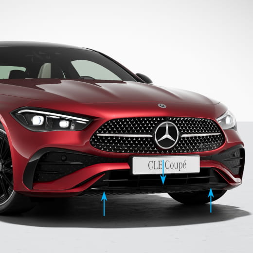 Baguette de pare-choc avant Night Paket CLE C236 Coupé Original Mercedes-Benz | A2068857402-C236