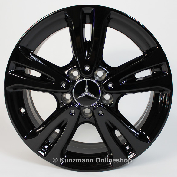 Mercedes-Benz 16 inch velgenset CLA-Klasse W117 5-dubbelspaaks zwart
