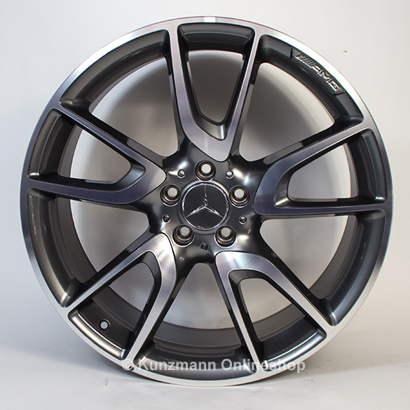 C 43 AMG 19 inch velgenset Mercedes-Benz C-Klasse W205 5-dubbelspaaks titangrijs