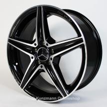 C 43 AMG 18 inch velgenset 5-spaken zwart C-Klasse W205 Orig | A2054014800/72007X23-Satz