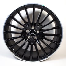 AMG 22 inch velgenset GLS X166 zwart mat / gepolijste rand | | A16640133007X71-Satz