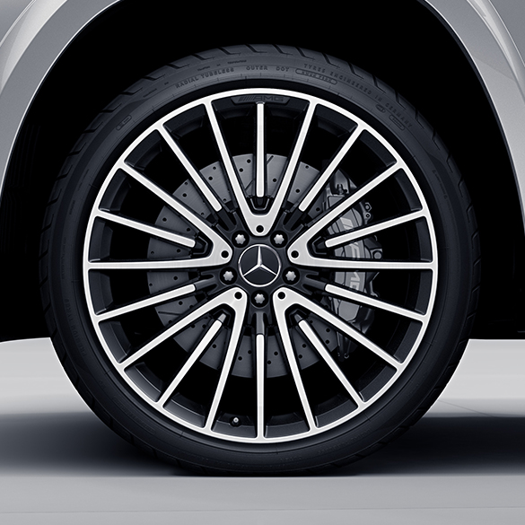 AMG 22 inch velgenset GLS X166 hoogglansgedraaid zwart Original Mercedes-Benz