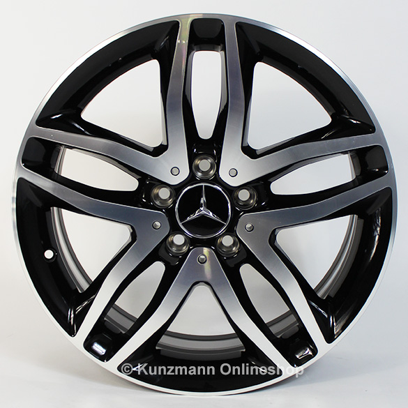 18 inch velgenset GLA X156 zwart / glanzend gedraaid Originele Mercedes-Benz
