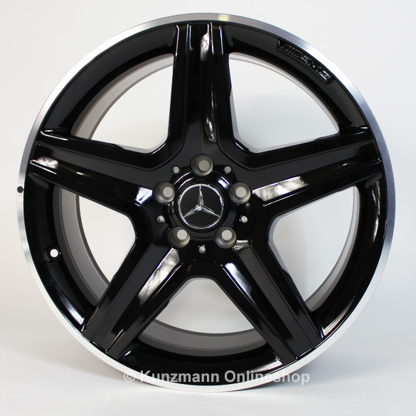 AMG 19-inch velgenset Mercedes-Benz GLA X156 5-spaaks velg zwart / glansgepolijst