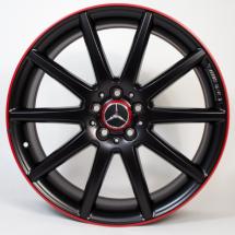 AMG 20 inch velgenset GLA X156 zwart met rode velgrand | Ory | A15640104023594-Satz