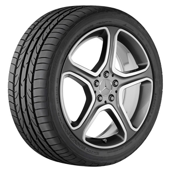 5-spaaks 17-inch velgenset B-Klasse W246 Origineel Mercedes-Benz tremolit-grijs
