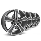 17 inch velgenset C-Klasse W205 5-spaaks tremoliet grijs Origineel Mercedes-Benz