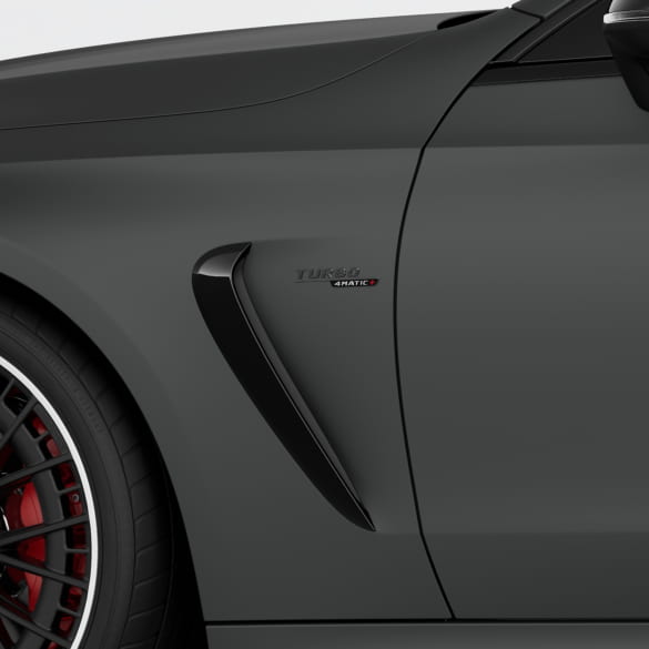 Belettering TURBO 4MATIC links & rechts dark chrom Original Mercedes-AMG