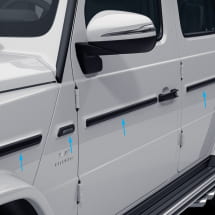 Beschermlijsten afwerklijsten zwart G-Klasse W463A | Zierleisten-schwarz-463A