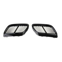 Black Style Uitlaatsierstukken VW Golf 8 VIII Originele Volk | Golf8-Auspuff-Zierblende