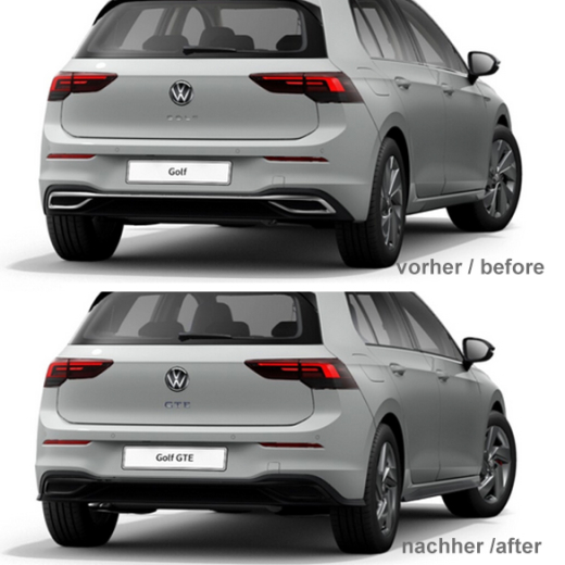 Black Style Zierleiste Diffusor Golf 8 VIII Original Volkswagen | blackstyle-golf8-1