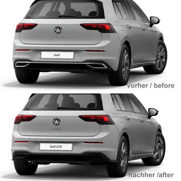 Black Style Zierleiste Diffusor Golf 8 VIII Original Volkswagen | blackstyle-golf8-1