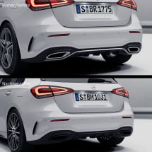 Black trim front bumper night package A-Class W177 hatchback Genuine Mercedes-Benz | A1778854702-W177