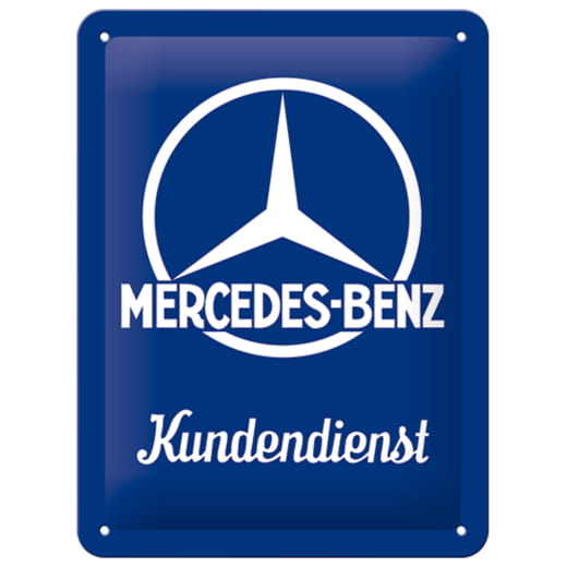 Blikken bord Vintage Service 15x20cm Origineel Mercedes-Benz | B66057495