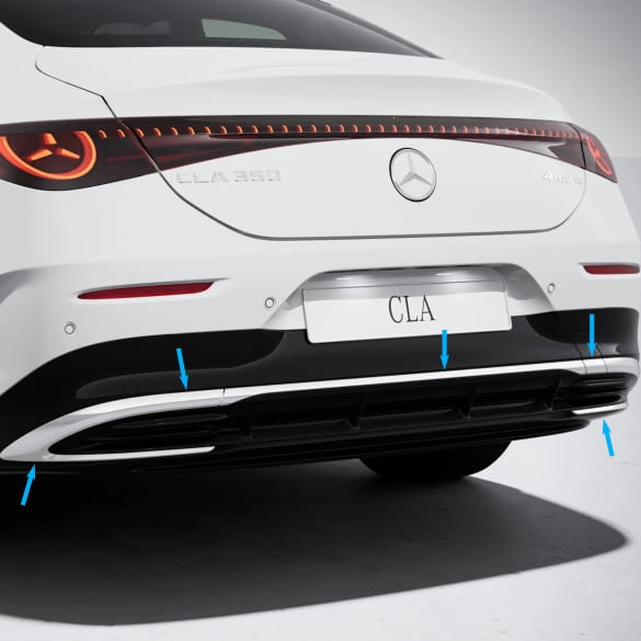 Body trims rear bumper CLA C178 Chrome AMG Line Genuine Mercedes-Benz