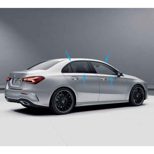 Boordrand sierstrips Nightpakket zwart A-Klasse V177 | Bordkantenzierstäbe-Night-V177