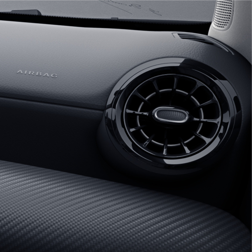 Aireadores con aspecto de turbina negros Clase A Original Mercedes-Benz | Turbinenoptik-Luftduesen-schwarz-177