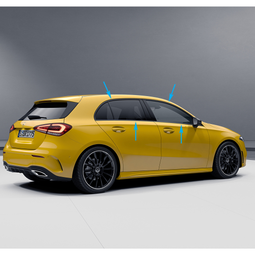 Bordranddecorlijsten Night-pakket zwart A-Klasse W177 | Bordkantenzierstäbe-Night-W177