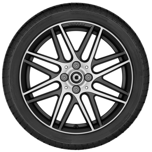Juego de llantas Brabus 16 pulgadas original smart 453 Monoblock IX antracita | A4534010801/2701