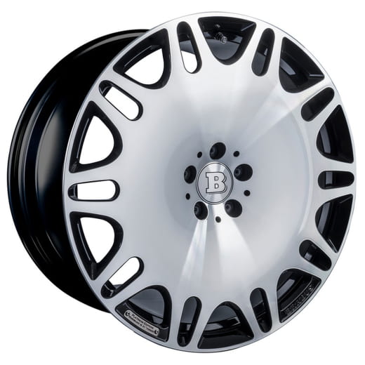 BRABUS jeu de jantes 24 pouces Monoblock M noir entièrement poli G-Klasse W463A | M12-004-55-SP-M12-204-60-SP-K