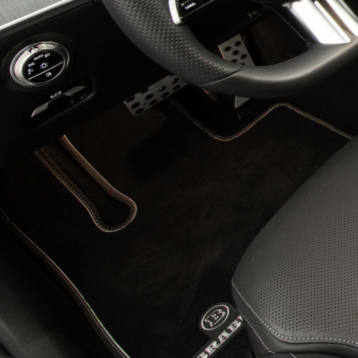 BRABUS alfombrillas velour negras 4 piezas Clase C | 206-871-00N-B