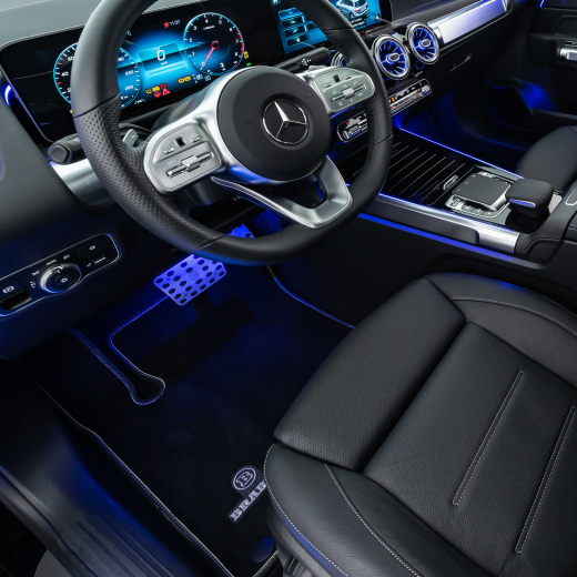 BRABUS alfombrillas de velour negras, juego de 4 piezas | 177-871-00N-B
