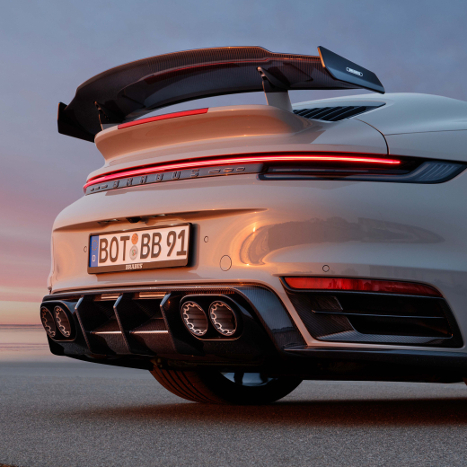 BRABUS becquet arrière Porsche 911 Turbo S carbone brillant | 902-460-10