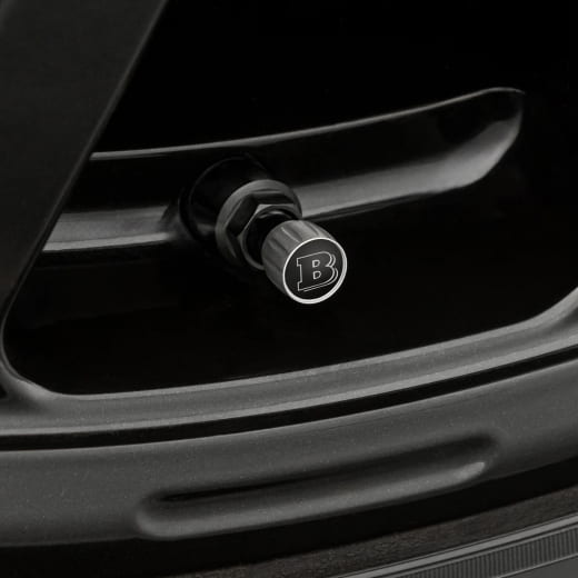 Jeu de capuchons de valve BRABUS 4 pièces noir original | VG-02-AL