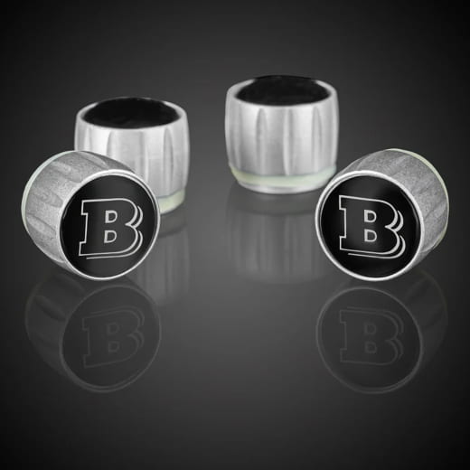 Jeu de capuchons de valve BRABUS 4 pièces noir original | VG-02-AL