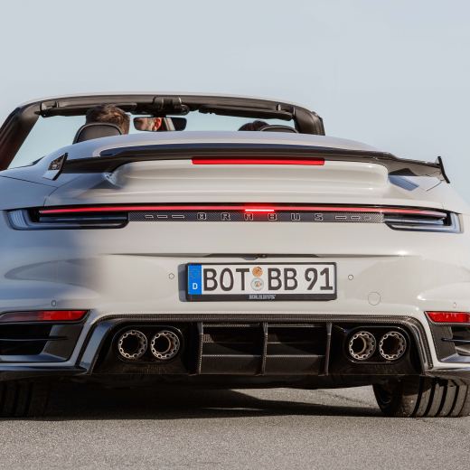 Copertura posteriore BRABUS con scritta Porsche 911 Turbo S carbonio lucido | 902-490-00