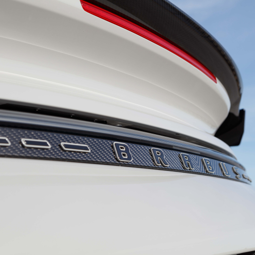 Copertura posteriore BRABUS con scritta Porsche 911 Turbo S carbonio lucido | 902-490-00
