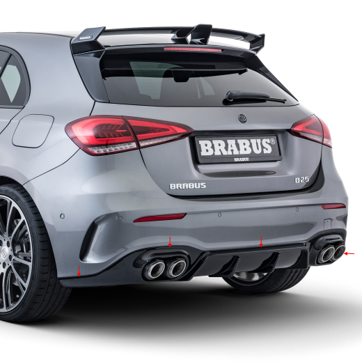 Diffuseur arrière BRABUS embouts d'échappement carbone Classe A W177 Mercedes-Benz | 177-420-00-B