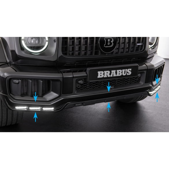 BRABUS front skirt attachment LED daytime running lights G-Class W465