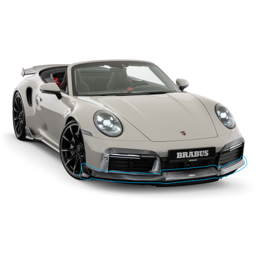 BRABUS front spoiler Porsche 911 Turbo S carbon matt | 902-200-10