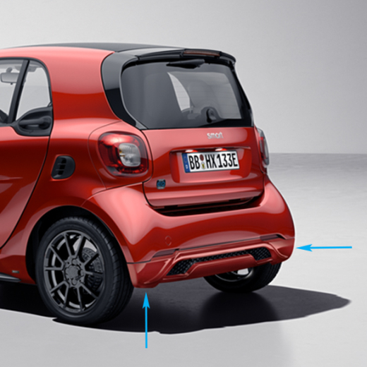 BRABUS Heckschürze mit PDC smart fortwo 453  | A4538804102-PDC