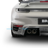 BRABUS inserto paraurti posteriore Porsche 911 Turbo S carbonio lucido