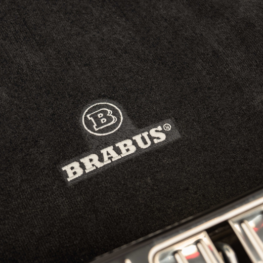 Alfombrilla de maletero BRABUS de velours negra con hueco | 222-872-01N