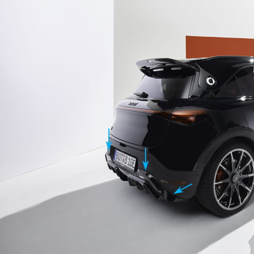 BRABUS rear diffusor primed Smart #1 HX-11 | HX-400-00