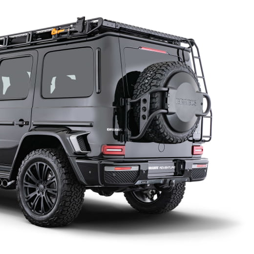 Soporte de rueda de repuesto abatible BRABUS de carbono brillante G-Klasse W463A | 464-841-10